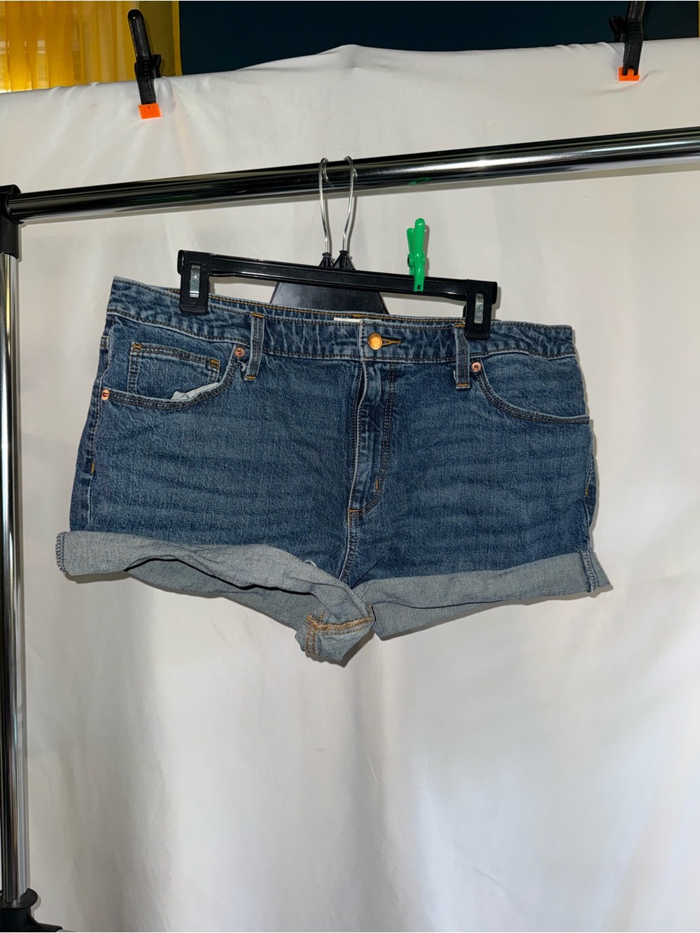 Universal Thread Rolled Hem Denim Shorts - Blue